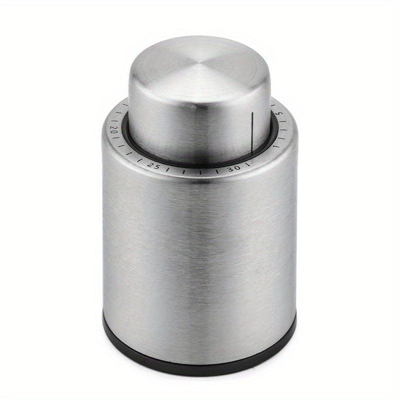 Stainless Steel Vacuum Wine Bottle Stopper with Time Scale Record