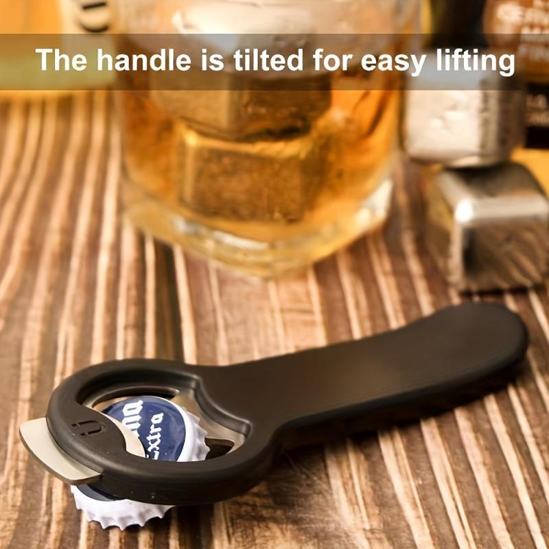 Magnetic Beer Bottle Opener for Fridge with Cap Catcher