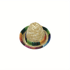 Mini Mexican Straw Hat for Wine Bottle Decoration