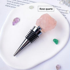 Rose Quartz Bottle Stopper for Wine Bottles