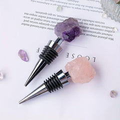 Rose Quartz Bottle Stopper for Wine Bottles