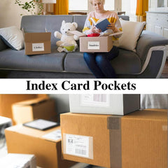 20pcs Index Card Pockets Clear Plastic Labels Holders Organizing Storage