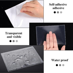 20pcs Index Card Pockets Clear Plastic Labels Holders Organizing Storage