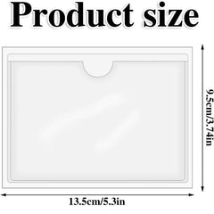 20pcs Index Card Pockets Clear Plastic Labels Holders Organizing Storage