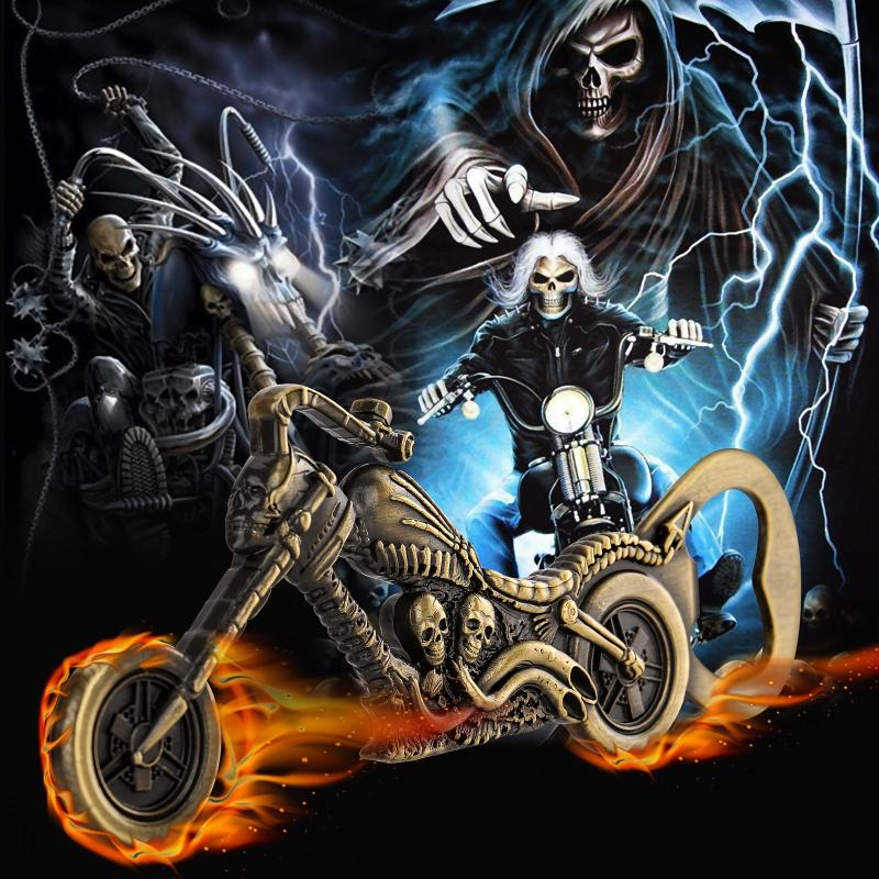 Motorbike Beer Opener Skull Design For Men