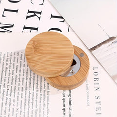 Bamboo Bottle Opener Fridge Magnet Stainless Steel Round Opener