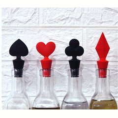 1pc Poker Silicone Wine Bottle Stopper Kitchen Tool
