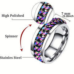 Rotatable Ring Bottle Opener Titanium Stainless Steel Accessory