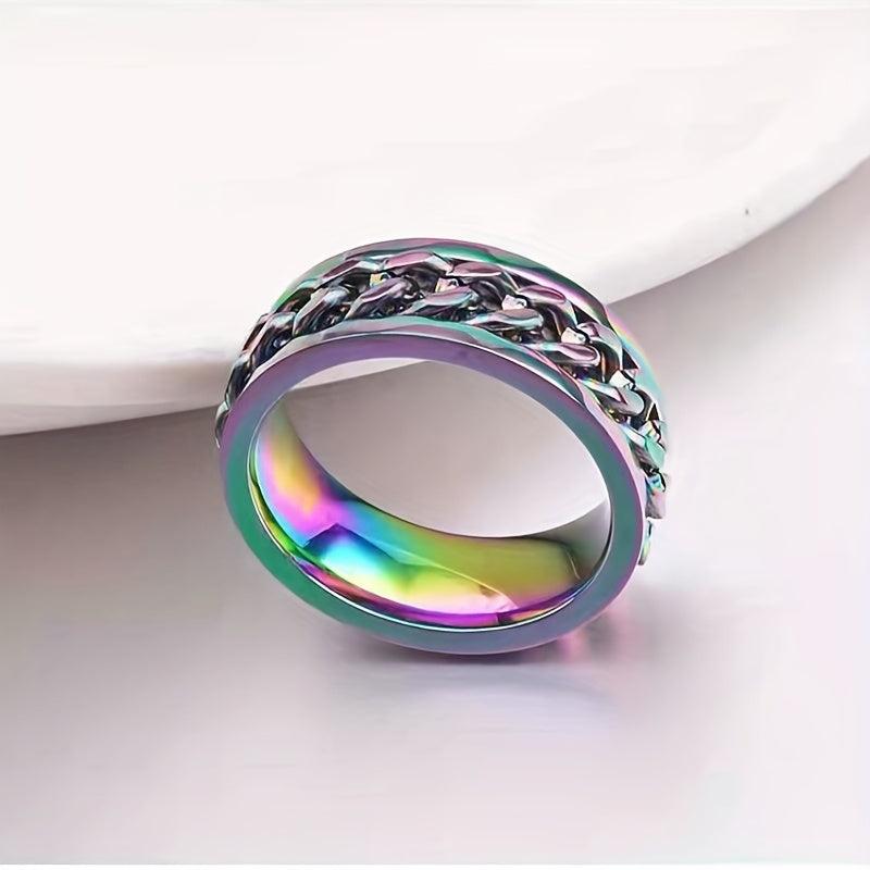 Rotatable Ring Bottle Opener Titanium Stainless Steel Accessory