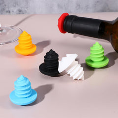 Creative Screw Silicone Wine Bottle Stopper Random