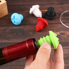 Creative Screw Silicone Wine Bottle Stopper Random