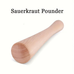 Wooden Muddler for Sauerkraut and Pickle Jar Fermentation