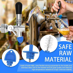 5pcs Beer Faucet Tap Cleaning Plugs & Brush Set for Bar Restaurant