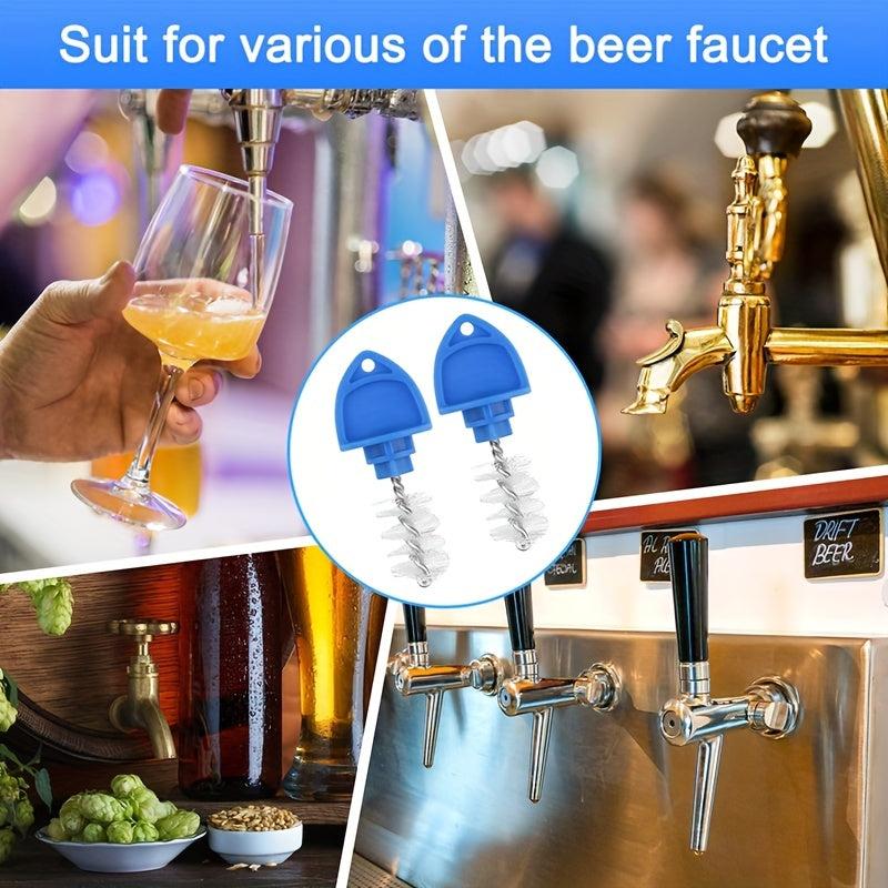 5pcs Beer Faucet Tap Cleaning Plugs & Brush Set for Bar Restaurant