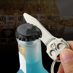 Skull Beer Bottle Opener Key Ring