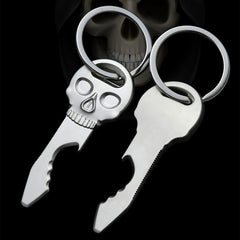 Skull Beer Bottle Opener Key Ring