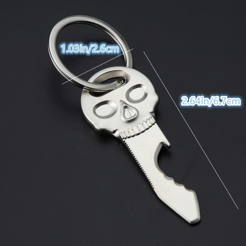 Skull Beer Bottle Opener Key Ring