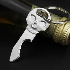 Skull Beer Bottle Opener Key Ring