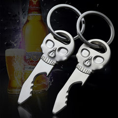 Skull Beer Bottle Opener Key Ring
