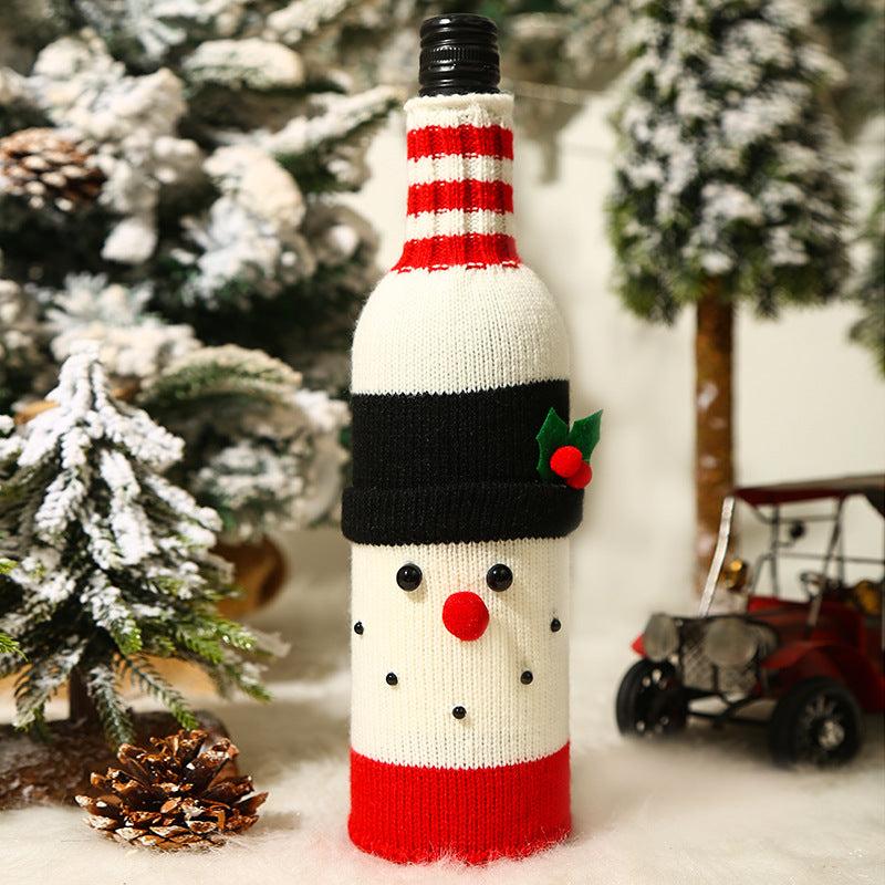 Christmas Wine Bottle Bag Santa Snowman Elk Red Wine Decoration Cartoon Gift Bag