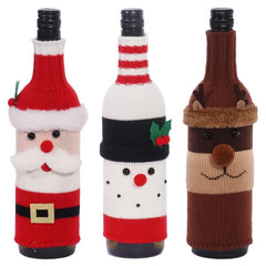 Christmas Wine Bottle Bag Santa Snowman Elk Red Wine Decoration Cartoon Gift Bag