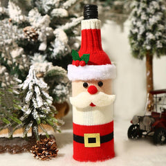 Christmas Wine Bottle Bag Santa Snowman Elk Red Wine Decoration Cartoon Gift Bag