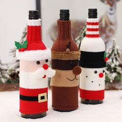 Christmas Wine Bottle Bag Santa Snowman Elk Red Wine Decoration Cartoon Gift Bag