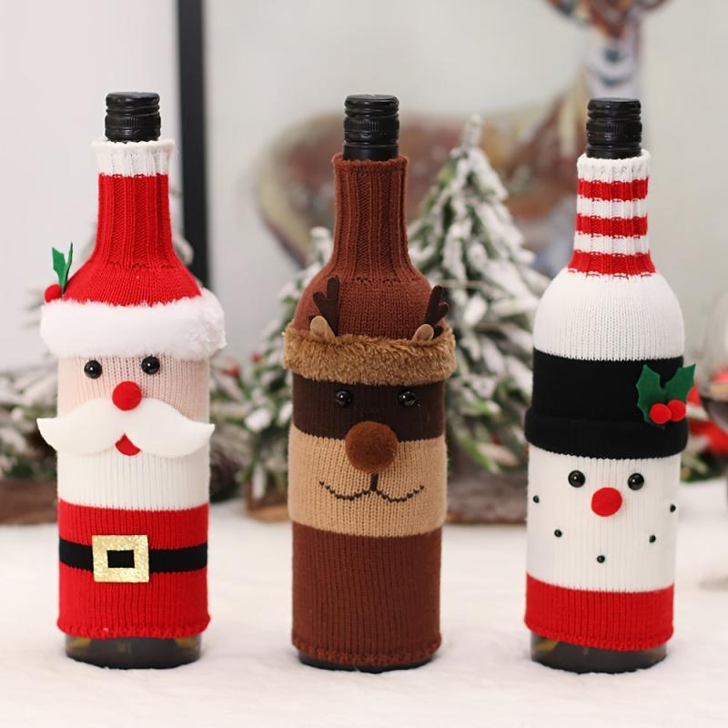 Christmas Wine Bottle Bag Santa Snowman Elk Red Wine Decoration Cartoon Gift Bag