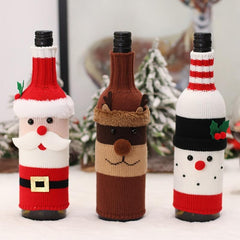 Christmas Wine Bottle Bag Santa Snowman Elk Red Wine Decoration Cartoon Gift Bag