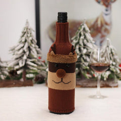 Christmas Wine Bottle Bag Santa Snowman Elk Red Wine Decoration Cartoon Gift Bag