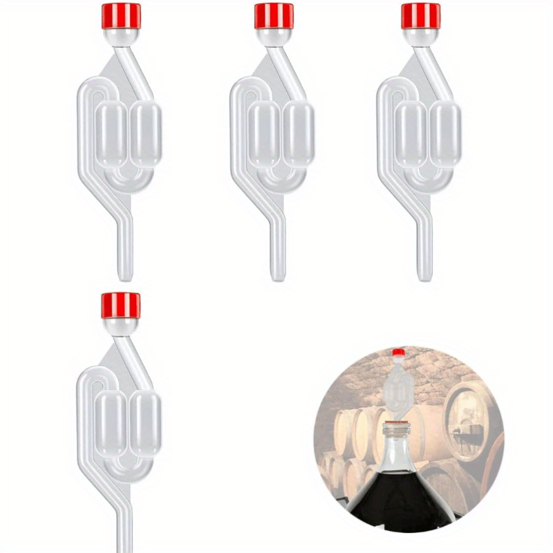 2 Plastic S Shape Twin Bubble Airlock Valves for Wine Beer Making Fermentation