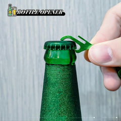 4pcs Mini Beer Bottle Opener Key Chain Ring Hanging Ornaments
