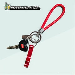 4pcs Mini Beer Bottle Opener Key Chain Ring Hanging Ornaments