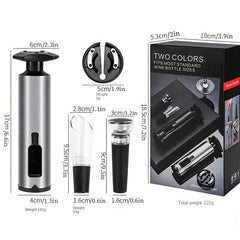 Wine Opener 4Pcs Gift Set - Foil Cutter, Stoppers, Aerator, Pourer