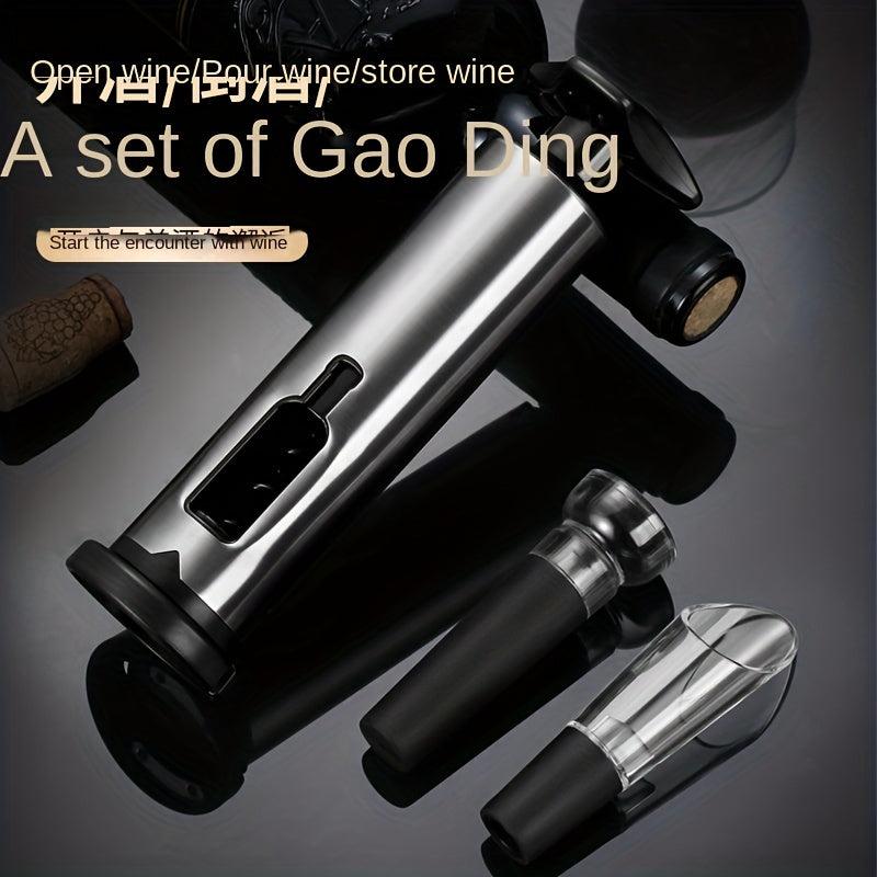 Wine Opener 4Pcs Gift Set - Foil Cutter, Stoppers, Aerator, Pourer