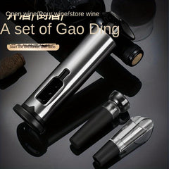 Wine Opener 4Pcs Gift Set - Foil Cutter, Stoppers, Aerator, Pourer