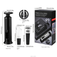 Wine Opener 4Pcs Gift Set - Foil Cutter, Stoppers, Aerator, Pourer
