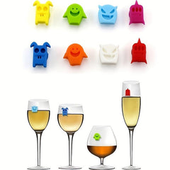 8pcs Halloween Wine Glass Marker Stickers