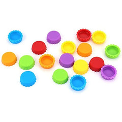 18pcs Silicone Reusable Beer Bottle Caps For Home Brewing Wine Soda Bottles