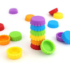 18pcs Silicone Reusable Beer Bottle Caps For Home Brewing Wine Soda Bottles