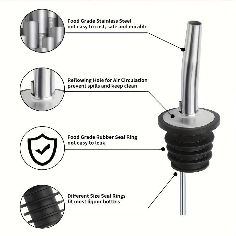 12pcs Wine Pourer Aerator Decanter Spout Liquor Bottle Pourers