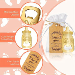 10pcs Retro Bottle Openers Baby Shower Favors For Guests