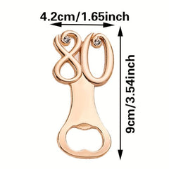 80th Birthday Beer Opener Number 80 Bottle Opener for Bar Celebrations