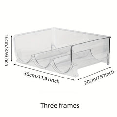 Transparent PET Wine Rack, Fridge Storage Organizer