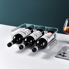 Transparent PET Wine Rack, Fridge Storage Organizer