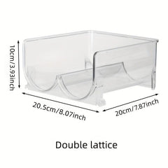 Transparent PET Wine Rack, Fridge Storage Organizer
