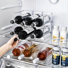 Transparent PET Wine Rack, Fridge Storage Organizer