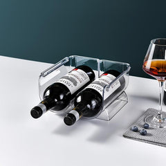 Transparent PET Wine Rack, Fridge Storage Organizer