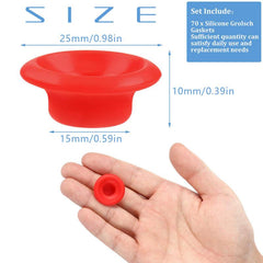 70pcs Silicone Rubber Gaskets for Swing Flip Bottle Leak-proof Seal