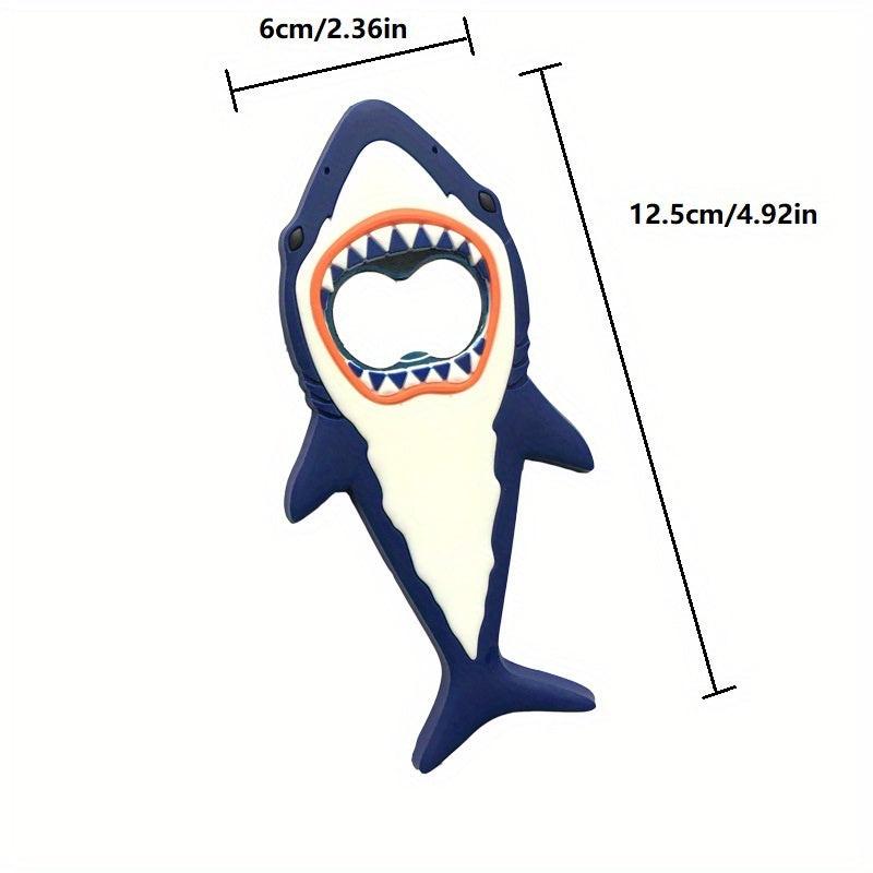 1 Pc Shark Beer Bottle Opener Magnet 3d Cartoon Animal Magnet Fridge Magnet